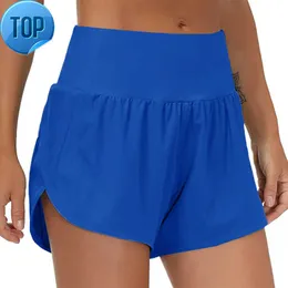 Lu-18 Szybkie sporty sporty gorące gorące spodenki damskie swobodne fitness Fake dwuczęściowy lekki odporność na jogę legginsy biegające rowerzystki golfowe