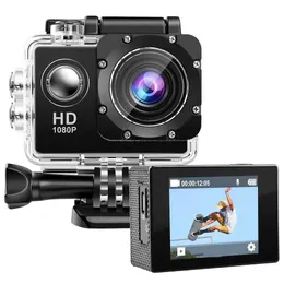 1080p 방수 액션 카메라 2 인치 화면 HD 비디오 수중 카메라 광각 렌즈 스포츠 DV 카메라 및 장착 hkd230828