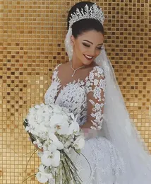 Nuovi veli da sposa di lusso e accessori per capelli da sposa con corona Velo da chiesa bianco avorio lungo in tulle di pizzo lunghezza cattedrale 3 m