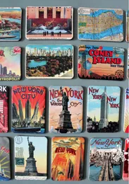 Fridge Magnets 24Pcs Lot Rubber Magnet York Refrigerator Sets Souvenir Statue of Liberty Magnetic Stickers Home Decor 230828