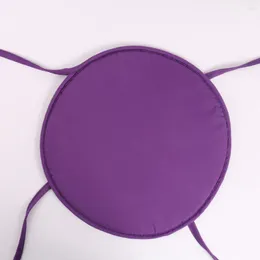Poduszki okrągłe krzesła gąbka stołka okładka okładka z wiązaniem linii dla 0ffice Home School Restaurant 30 cm (fiolet)