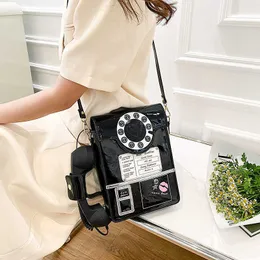 Fashion Creative Spoof Fun Personalized Phone Cute Quirky Glossy Crossbody Bag 0905