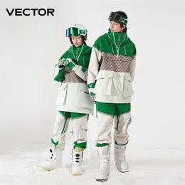 Andra sportvaror Vector Ski Suit Set Women Man Winter Jackets and Pants Warm Waterproof Outdoor Bike Camping L230828