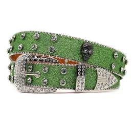 Belts Luxury Men Women Western Cowboy With Diamond Bing Belt Disco E Girls For Jeans Punk Rock Crystal Studded Belt 230828