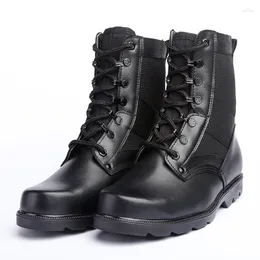 Buty ciepły wełniany czarny stal stalowy buty robocze dla mężczyzny wiosna jesienna koronkowa armia homme bezpieczeństwo top