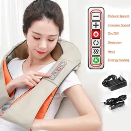 Massaging Neck Pillowws U Shape Electrical Massage Shawl 4D Kneading Infrared Heated Massage Shiatsu Body Shoulder Neck Back Massager Health Care Tool 230828