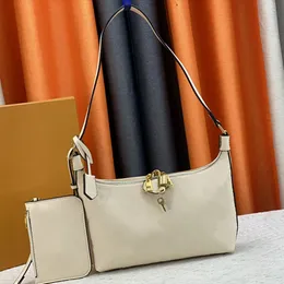 Luis Vuittons väska Lvity äkta designer handväska axel viton läder präglad lvse bokstäver underarm hobo väskor stor kapacitet tote väska guld hårdvara dragkedja spärr t