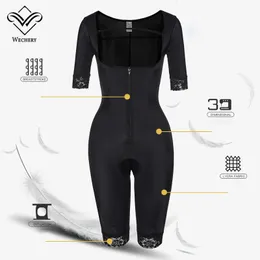 Zíper de alta compressão 6x plus size shapers completos fajas redutor cintura barriga controle sem costura shapewear bodysuit para mulher