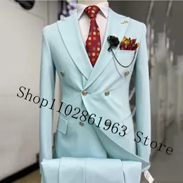 Mężczyźni Suits Blazers Men Mężczyzn Tuxedos Blazer Pants Slim Fit Forbooded Formed Groomsmen Costume Wedding Costume Homme 230828