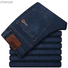 Calça jeans masculina de grandes dimensões, calça jeans clássica larga, casual, primavera, plus size 44 46 48, roupas de marca hkd230829