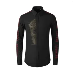 Men's Casual Shirts High Quality Luxury Jewelry Fashion Printed Shirt National Style Long-Sleeved For Mengood