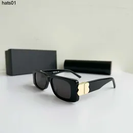 女性のための高級長方形のサングラスファッションブランドDeisngerフルフレームUV400夏のスタイルBalenciga Small Square Sunglasses最高品質0096ケース付き