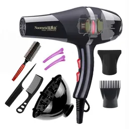 Hair Dryers Real 2100W Professional Dryer High Power Styling Tools Blow and Cold EU Plug Hairdryer 220240V Machine 230828