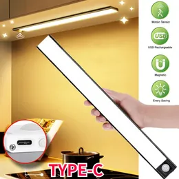 Lumière LED sans fil avec capteur de mouvement, Rechargeable par USB, luminaire décoratif d'intérieur, idéal pour une armoire, une garde-robe ou une cuisine