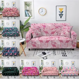 Chair Covers Flamingo Sofa For Living Room Elastic Stretch Couch Cover Animals Printed Slipcover Protector 1 2 3 4 Seater 230828