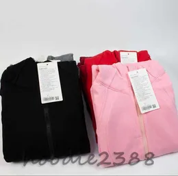 Camisetas elásticas de Yoga y gimnasio para mujer, LU-97 de manga larga, chaqueta deportiva ajustada de malla para correr, sudaderas de Fitness negras de secado rápido, 2023