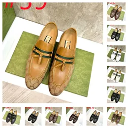 Высококачественные оригинальные 1: 1 мужские мода повседневная обувь летняя кожаная заостренная кисточка для кисточки