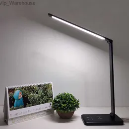 USB-vikning LED-skrivbordslampor Eye-Protection Table Lamp 5 Dimbar Level Touch Night Light For Office Bedroom Bedside Reading Study HKD230829 HKD230829