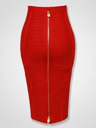 スカート16色xl xl xxlセクシーなソリッドジッパーオレンジブルーブラックレッドホワイトピンク包帯スカート女性弾性ボディーコンサマーペンシル58cm 230828