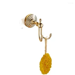 Bath Accessory Set Bathroom Gold Coat Hook Polished Brass Robe Products