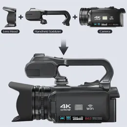 Kamery cyfrowe Wspólna kamera 64MP Handheld High Definition Professional Camera Krótki film DV 4K HD 18X Camara Fotografica PC Cam