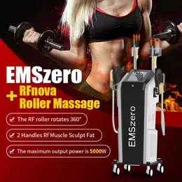 14 Tesla EMS RF彫刻マシンEmslim Muscle Training Body Contouring Shaping Rotating Cellute Recorting Inner Ball Roller Massage 2/4ハンドルオプション2024