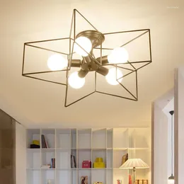Ceiling Lights Modern Star Shape LED Surface Mounted Lamp Living Room Kitchen Light Fixtures Restaurant