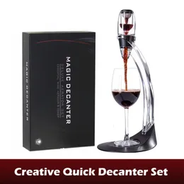 Bar Tools Wine Aerator Decanter Pourer Spout Set With Filters Purifier Stand Diffuser Air Aerating Strainer Aerator Wine for Dining Bar 230828