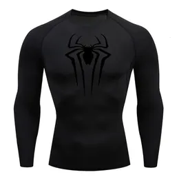 Men's T-Shirts Compression Shirt Men's T-Shirt Long Sleeve Black Top Fitness Sunscreen Second Skin Quick Dry Breathable Casual long T-Shirt 4XL 230829