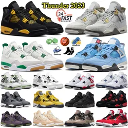 Jumpman 4 Black Cat 4S Thunder J4 Red Cement SE Seafoam Midnight Midnight University University Blue Mens Sneakers Men Women Basketball Shoes