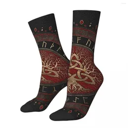 Skarpetki męskie Hip Hop retro drzewo życia szalone wiking unisex street w stylu szwu szwu drukowanego śmieszne nowość happy crew sock chłopcy prezent