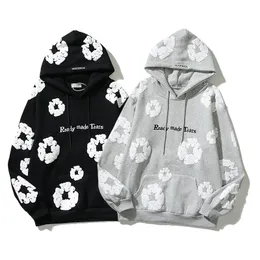 رجال S -Hoodies Sweatshirts Y2K Floral Print Letter Fashion Sweater All Match Trend Trend Jacket 2023 Autumn and Winter Brand 230829