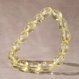 Goldenes Quarzose-Jade-elastisches Perlenarmband für Unisex, günstige Armbänder, Armreifen für den täglichen Gebrauch, Designer-Frau-Schmuck