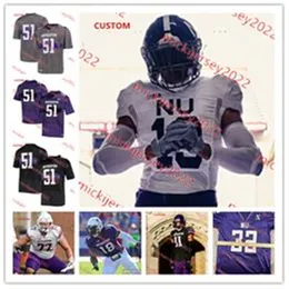 Damon Walters Michael Kilbane Northwestern Jersey Custom Stitched Mens Youth 64 Anthony Birsa 54 Tyler Gant 75 Jordon Knox Northwestern Wildcats Football Jerseys