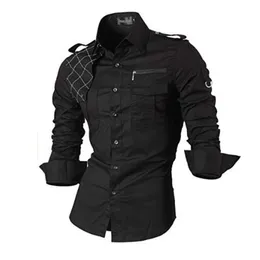 Koszulki męskie dżinsian swobodny moda desinger Stylowy długi rękaw 8371 Black2 230828
