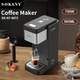 Ręczne młynki do kawy Sokany6872 Maszyna domowa wielofunkcyjna w pełni automatyczna 900 ml wysoka pojemność 230829