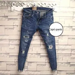 Printemps été vêtements de travail hommes luxe décontracté mode Style coréen vêtements hip-hop jean mince japonais Streetwear mendiant pieds pantalon HKD230829