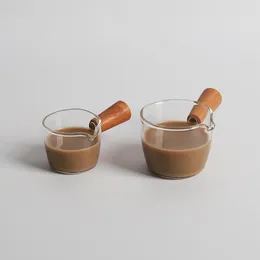 Kieliszki do wina 50/75/100 ml Mała kubek z espresso na stek z mlekiem Sok Sok Sok Suck Sugar Skala Skala w stylu japońskiego