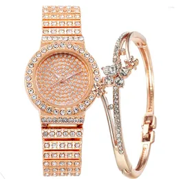 腕時計Sdotter Quartz Watch Women Watches 18Kゴールドファッションカレンダーレディダイヤモンド女性腕時計