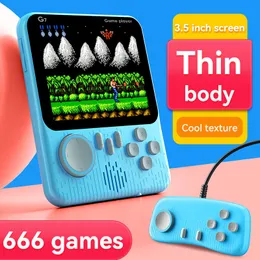 Handheld oyun konsolu nostaljik renk frekansı g7 tek ve çift oyun 666 1 klasik retro oyun konsolunda el tipi toptan.