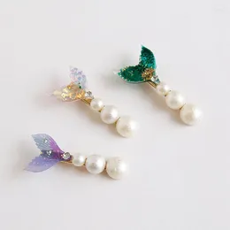 Accessori per capelli 1PC Princess Super Fairy Fishtail Diamond Pearl Forcina per ragazze Clip da donna Grip