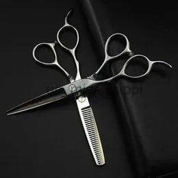 Sax Shears Professional Japan 440C Silver Left Handed Cut Hair Scissors Cutting Barber Makas Haircut Thinning Shears Frisör Sessorer X0829