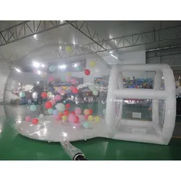 도매 야외 활동 3.5m 직경+1.5m 터널 롱 돔 Igloo PVC 호텔 외부 지구 캠핑 명확한 풍선 파티 텐트 버블 하우스