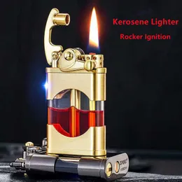 Zorro new Kerosene Liger Rocker Arm Gram Grantition Прозрачный топливный бак -шлифование для шлифования мужские аксессуары для курения подарки PMT7