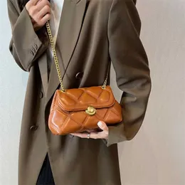 Bolsos de noche Bolso de cadena Lingge para mujer en otoño e invierno de nueva moda Bolso de axila de un solo hombro con sentido avanzado Diagonal Pequeño cuadrado 230828