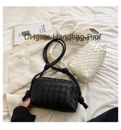 Designer Abottegas Borse tote Venetas Jodie Teen Semplice Generosa Borsa da donna intrecciata a mano color caramello Messaggero a spalla singola tendenza iniziale