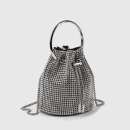 Kvällspåsar Diamond Evening Clutch Bag For Women Wedding Party Golden Purse Chain Shoulder Bags Fashion Small Handbag 230829