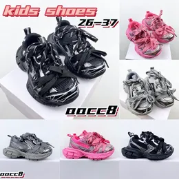 B kids shoes 3XL ninth designer brand children black silvery Rose Pink youth toddler sneakers 26-37 boys girls sports q4ct#