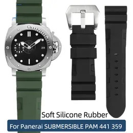 Watch Bands Soft SilICONe Rubber Watch Band For SUBMERSIBLE PAM 441 359 Series 22MM 24MM Men Watch Strap Watch Accessories 230828