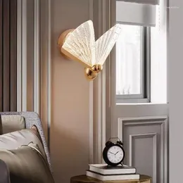 Wandlamp Moderne LED Vlinder Nordic Binnenverlichting Trap Slaapkamer Nachtkastje Thuis Woonkamer Achtergrond Blaker Decor